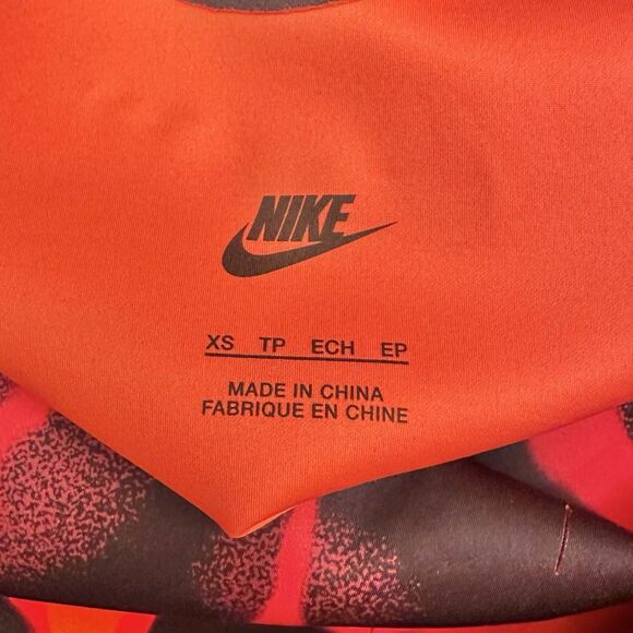 Nike Women's Bodysuit Size XS  Megan Thee Stallion Athletic Red Flame Print - Picture 8 of 9